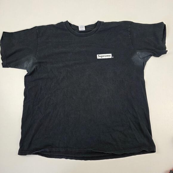 Supreme Shirt Mens XL Black Box Logo Spiral Text Graphic Streetwear Made USA - Picture 4 of 10